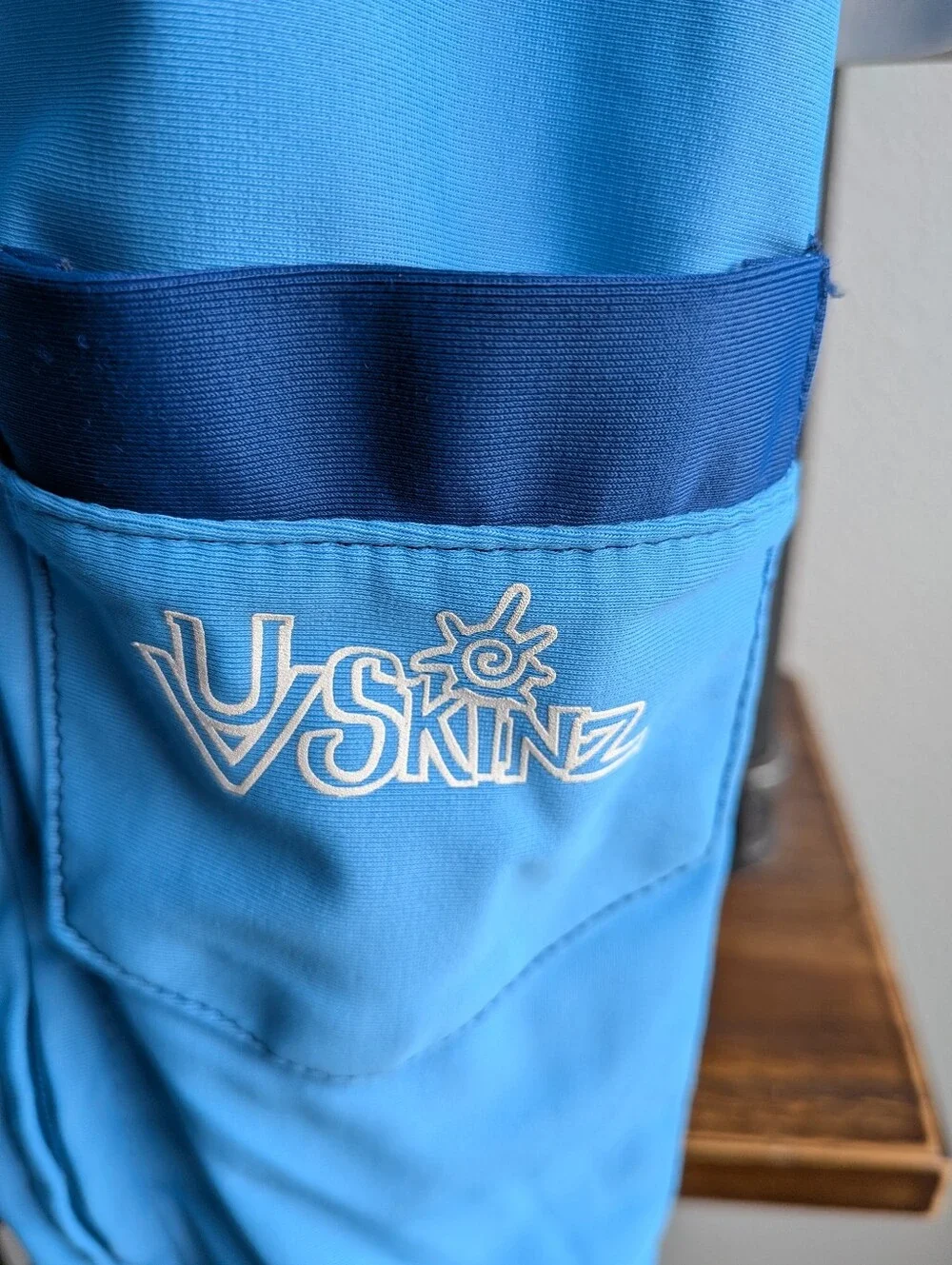 UV Skinz Hooded Swim Romper Sun Suit Blue 2T UPF 50+ Long Sleeve Full Zip